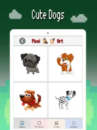 Cães cor pelo número: Pixel art dog coloring 2019 Screen Shot 5