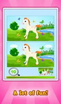 Ponis y unicornios : Encuentra las diferencias Screen Shot 13
