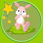 Kaninchen und Spiel für Kinder
