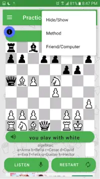 Blindfold Chess Offline SP Screen Shot 1