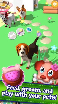 Hungry Pet Mania - Match 3 Gems Game Screen Shot 2