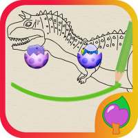 Dino line Draw - Dinosaur egg Drawing Game