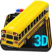 School bus traffic jam 3D