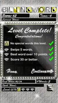 Blingword® - Word Swipe Game! Screen Shot 2