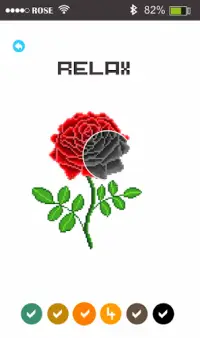 Rose Flowers Pixel Art - Paint By Number Screen Shot 0