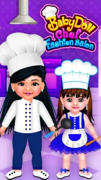 boneka bayi chef salon busana-berdandan permainan Screen Shot 0
