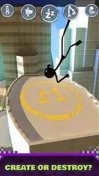 Parkour man: Sticky roof jumper Screen Shot 2