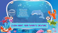 Sea World Animal Kids Games - naam puzzel kleuren Screen Shot 0