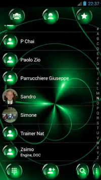 Dialer Theme Spheres Green Screen Shot 3