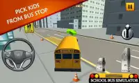 Schoolbus ड्राइविंग 3 डी सिम Screen Shot 0