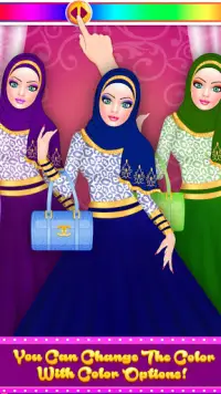 hijab boneca moda salão de jogo de vestir Screen Shot 14
