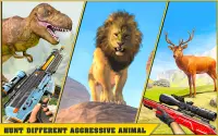 Dino Hunting Clash Juegos de disparos de animales Screen Shot 5