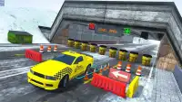 雪のタクシー駐車Sim 3D 2017 Screen Shot 12