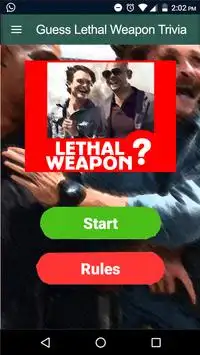 Guess Lethal Weapon Trivia Quiz Screen Shot 0