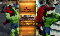 Superhéroe Hammer Man y Increíble monstruo verde Screen Shot 3