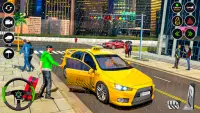 US Taxi Driving Game कार गेम Screen Shot 0