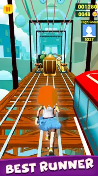 Subway Girl Runner Surf Game Screen Shot 2