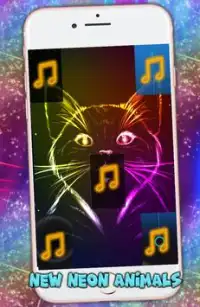 Neon Piano Animals Tiles Music Glow Songs 2019 Screen Shot 1