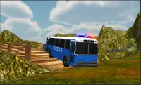 Police Bus Mountain Driving Screen Shot 0