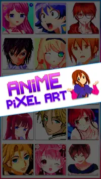 Anime Manga Pixel Art Coloring Screen Shot 6