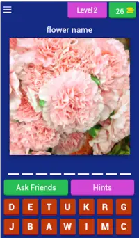 Flower Quiz Game (Flower Name Word Game) Screen Shot 1