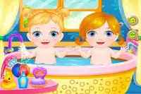 Newborn Twins Baby Caring - Android Game Free! Screen Shot 2