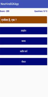 Samanya Gyan(सामान्य ज्ञान) GK MCQ Hindi App Screen Shot 1