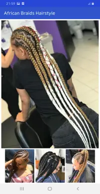 Tresses africaines coiffure 2021 😍 - hors ligne Screen Shot 4