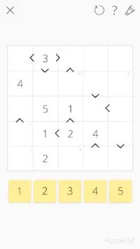Futoshiki 101 - Sudoku-style number puzzle game Screen Shot 1