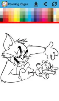 Coloring Book Tom and Mouse Screen Shot 0