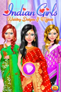 Indian Girls Wedding Designers Makeup & DressUp Screen Shot 0