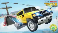 impossible stunt offroad car track type racer game Screen Shot 2