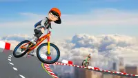 BMX Cycle Mega Ramp Stunts - Bicycle Racing Games Screen Shot 1