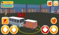 Blocky Bus Battle: Holo Rider 3D Screen Shot 1