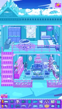 Frozen Dollhouse Design,Ice Dollhouse for girls Screen Shot 2