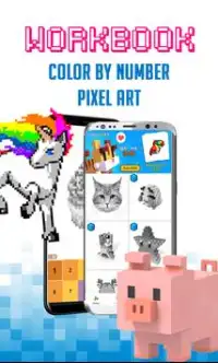 Workbook 3D - Pixel Art: Colorea por números Screen Shot 0