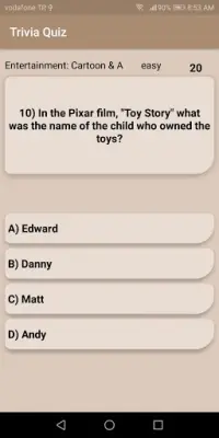 Trivia Quiz Screen Shot 3