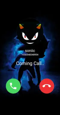 Super SONIC call and chat (simulation) Screen Shot 1