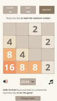 AI 2048 GAME Screen Shot 0