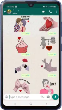 whatsapp için aşk çıkartmaları Screen Shot 4