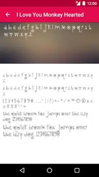 Love Fonts for FlipFont Screen Shot 1
