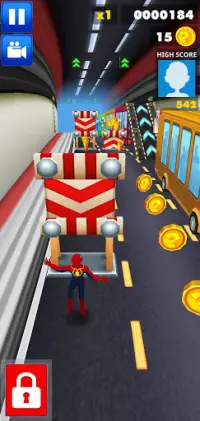 Spider Subway Run - Super Crime City Battle Screen Shot 2