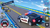 Police Car Stunts Racing Games Screen Shot 4