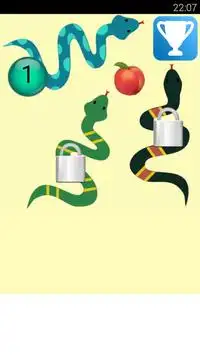 змеи едят фрукты игра Screen Shot 2
