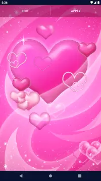 Pink Hearts Live Wallpaper Screen Shot 4