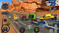 simulador de caminhão de transporte de carro 2019 Screen Shot 1
