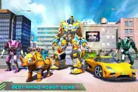 Echte Roboter Rhino Attack Car Transform Spiele Screen Shot 5