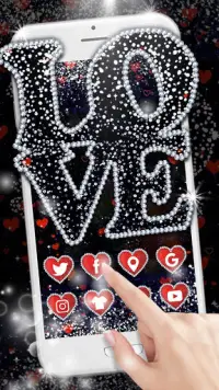 Glitter Love مشغل موضوعات ورق حائط إتش دي حية Screen Shot 0