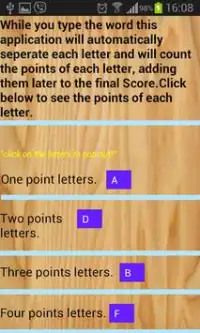 Scrabble Score Counter Word Screen Shot 1