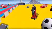 Superheroes Hoverboard Fast Highway Racing Screen Shot 5
